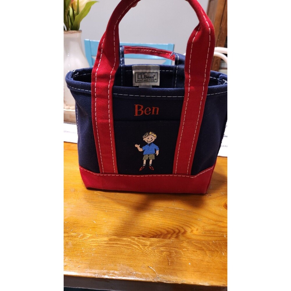 L. L. Bean Vintage Mini Boat And Tote Boy Bag Made In USA Good Condition "Ben"
